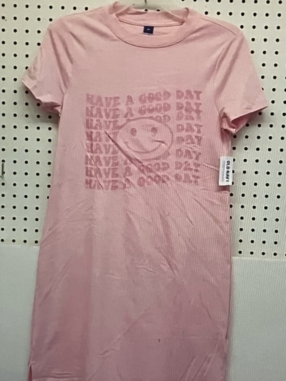 Old Navy Pink Short Sleeve Graphic Tee Dress